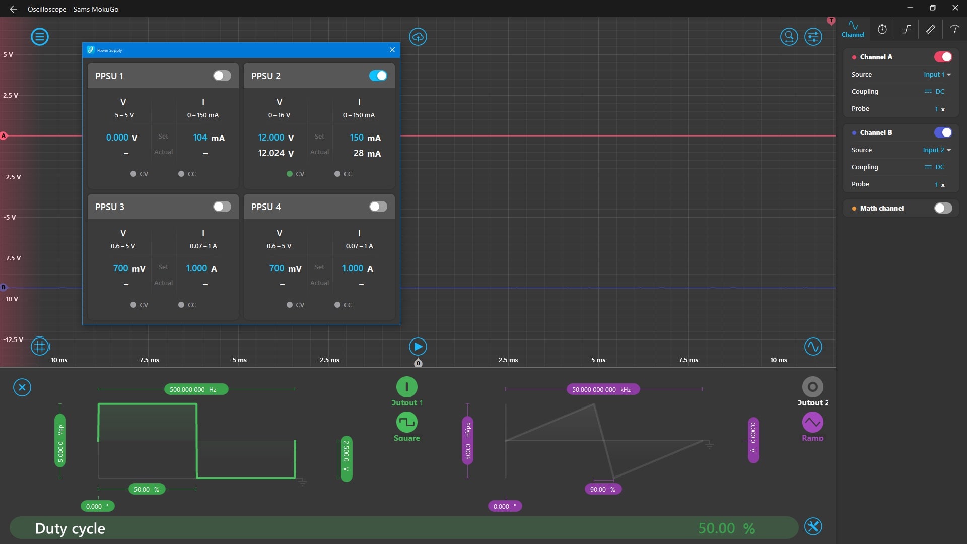 Figure 2: Moku:Go Software Setup