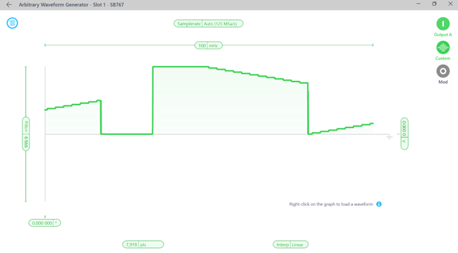 Figure 5. Custom Input Signal Loaded Into AWG