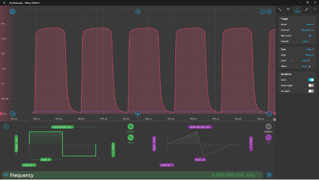 Verifying operation of the optocouplers using the Oscilloscope