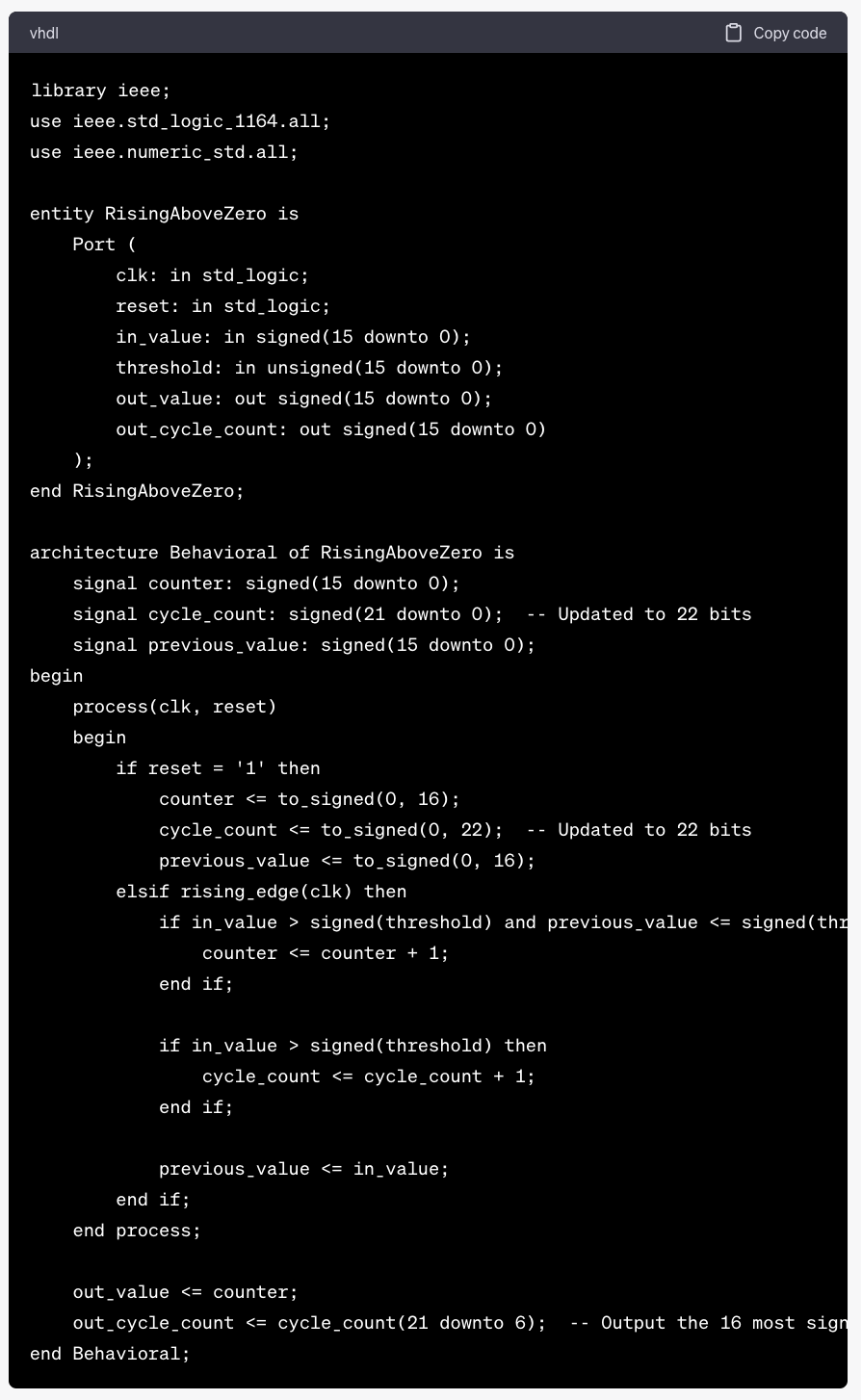 Appendix 1: Code listing