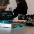 Moku:Lab and Moku:Pro setup with a lock-in amplifier interface on the iPad to conduct quadrant photodiode sensing (QPD).